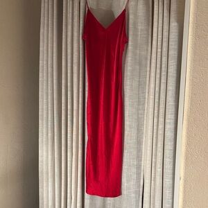 Simone Perele Vibrant Red Silk Maxi Nightgown